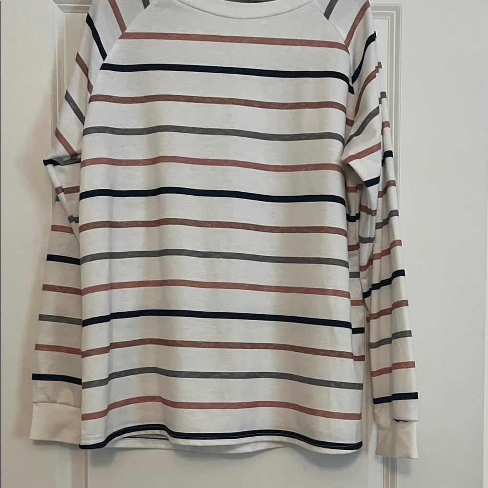 Striped Long Sleeve Pajama Top